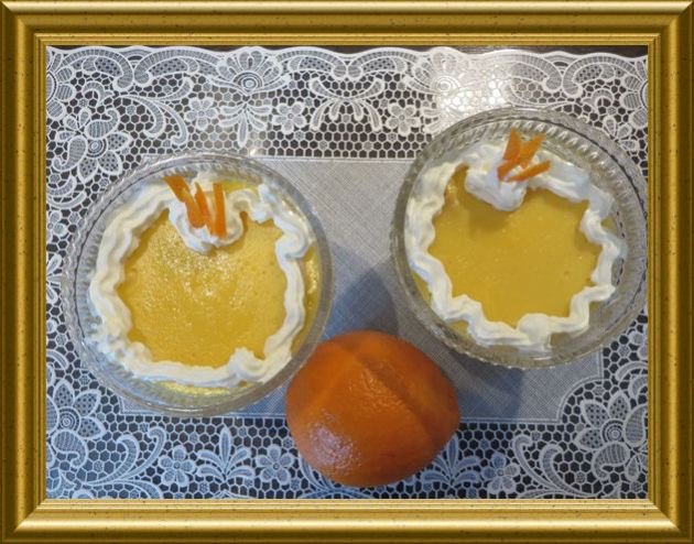 Apfelsinenflammeri aus der Taraland Lehrküche