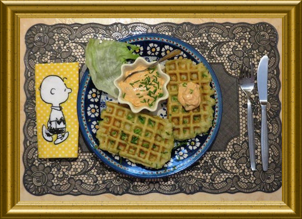 Blumenkohlwaffeln mit Quarkdip aus der Taraland Lehrküche