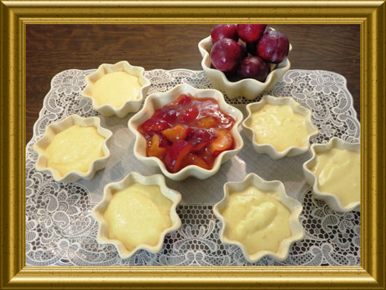 Griessflammeri mit Pflaumenkompott