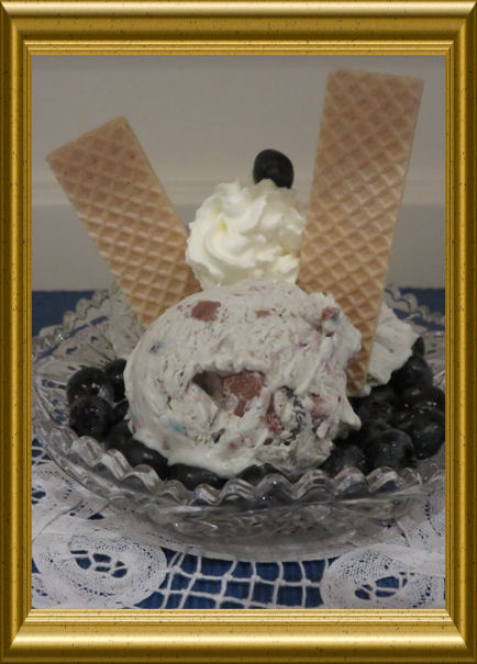 Joghurt Heidelbeer Vanille Eiscreme