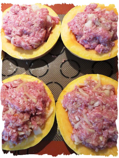 Gefüllte Kürbisringe aus Sibirien