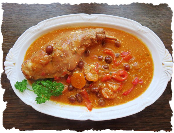 Geschmortes Kaninchen