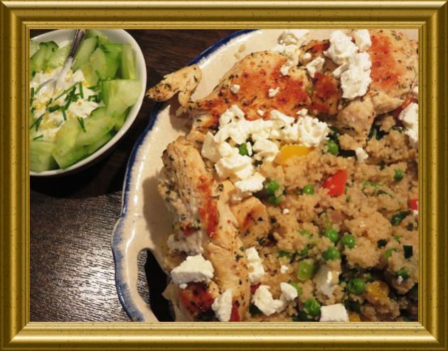 Griechischer CousCous mit Huhn und Zaziki aus der Taraland Lehrküche