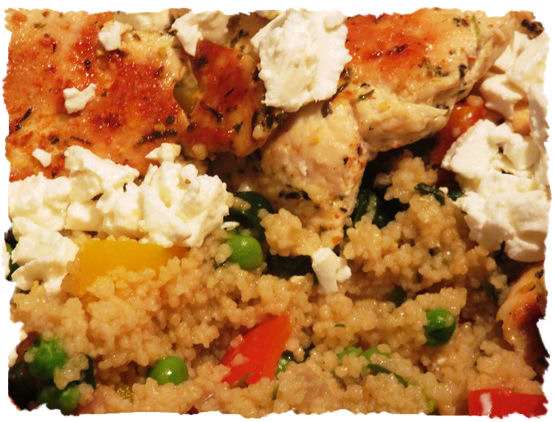 Griechischer CousCous mit Huhn und Zaziki aus der Taraland Lehrküche