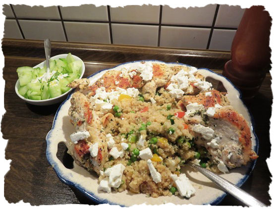 Griechischer CousCous mit Huhn und Zaziki aus der Taraland Lehrküche