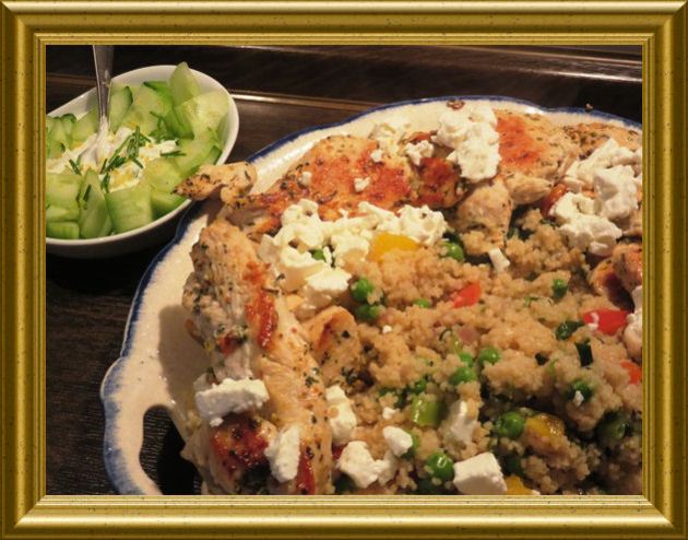 Griechischer CousCous mit Huhn und Zaziki aus der Taraland Lehrküche
