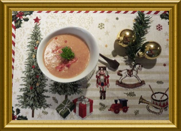 Kastaniensuppe mit Marzipan aus der Taraland Lehrküche