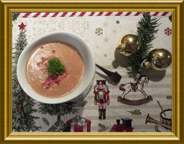 Kastaniensuppe mit Marzipan aus der Taraland Lehrküche