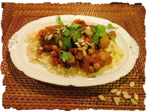 Kürbis-Kichererbsen Topf mit CousCous aus der Taraland Lehrküche