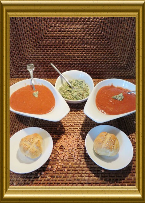 Rote Linsensuppe mit Topping aus der Taraland Lehrküche