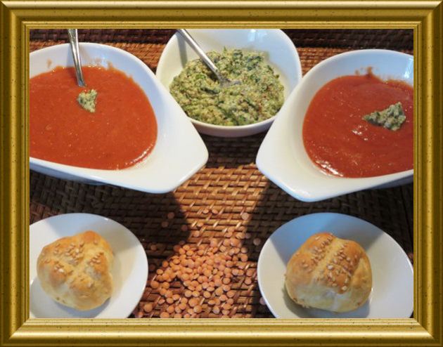 Rote Linsensuppe mit Topping aus der Taraland Lehrküche