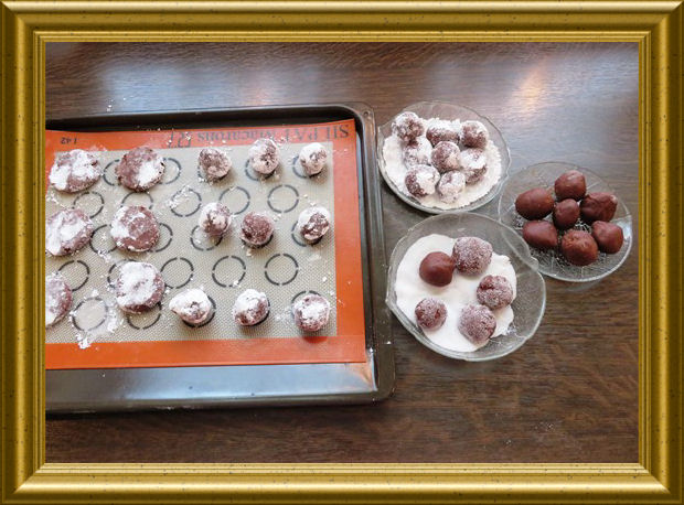 Christmas Crinkle Chocolate Cookies aus der Taraland Lehrküche