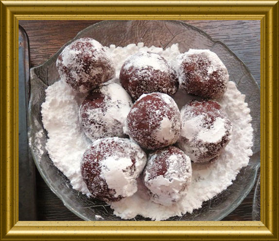 Christmas Crinkle Chocolate Cookies aus der Taraland Lehrküche