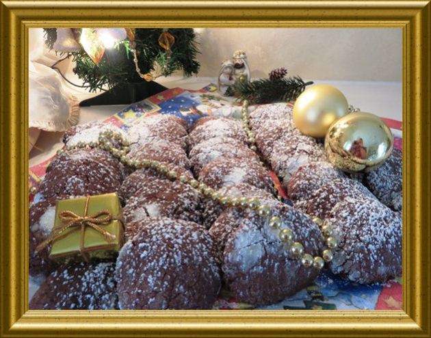 Christmas Crinkle Chocolate Cookies aus der Taraland Lehrküche