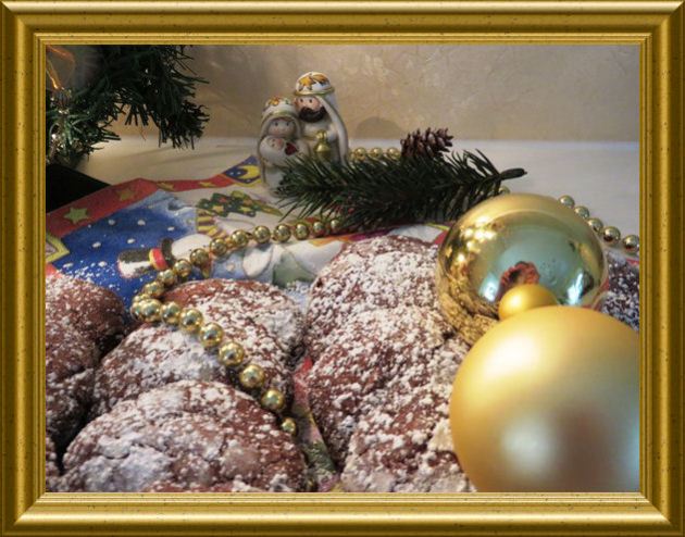 Christmas Crinkle Chocolate Cookies aus der Taraland Lehrküche