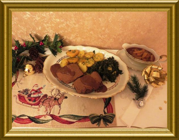 Hirschrücken mit Spekulatiuskruste aus der Taraland Lehrküche