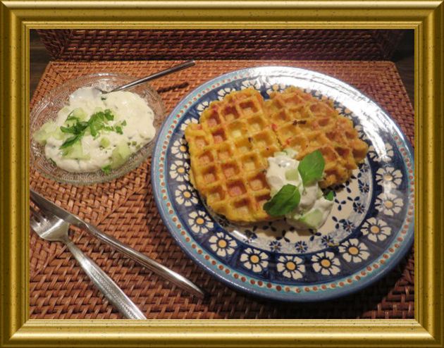 Kartoffel-Paprika-Waffeln aus der Taraland Lehrküche