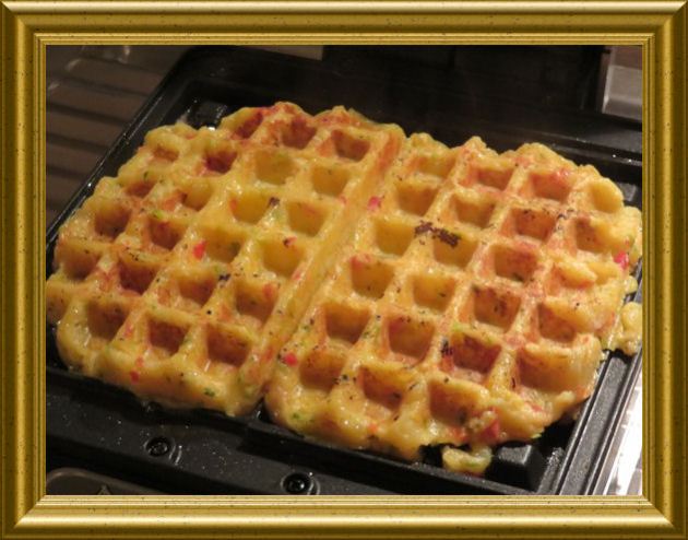 Kartoffel-Paprika-Waffeln aus der Taraland Lehrküche