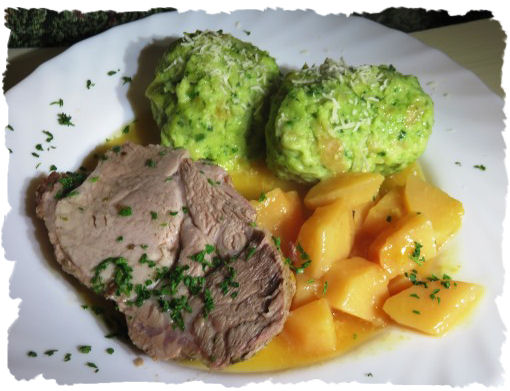 Schweinebraten mit Quitten aus der Taraland Lehrküche