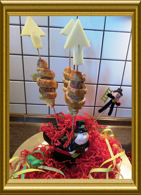 Silvesterraketen mit Streichhölzern aus der Taraland Lehrküche