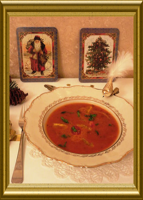 Tomatencrémesuppe mit Basilikum aus der Taraland Lehrküche