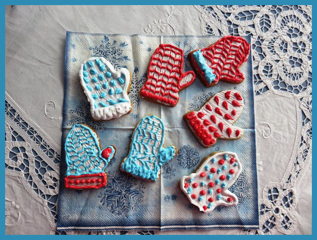 Fäustlinge für den Winter mit Icing aus der Taraland Lehrküche