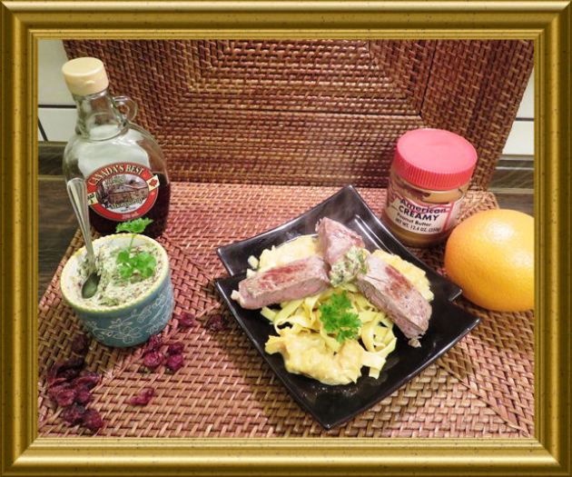 Fettuccine mit Orangen-Erdnusss Sauce und Ahornsirup Butter aus der Taraland Lehrküche