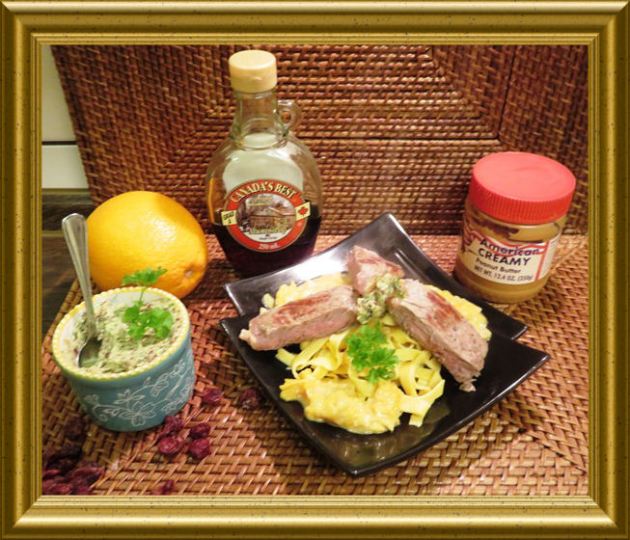 Fettuccini mit Orangen-Erdnusss Sauce und Ahornsirup Butter aus der Taraland Lehrküche