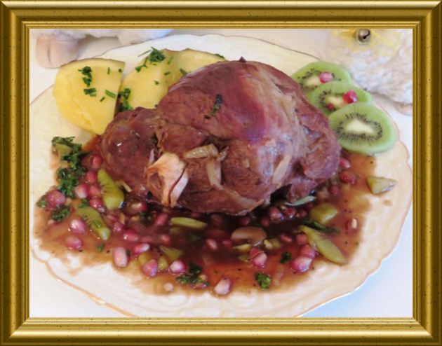 Neuseeländische Lammkeule mit Honig-Ingwer aus der Taraland Lehrküche