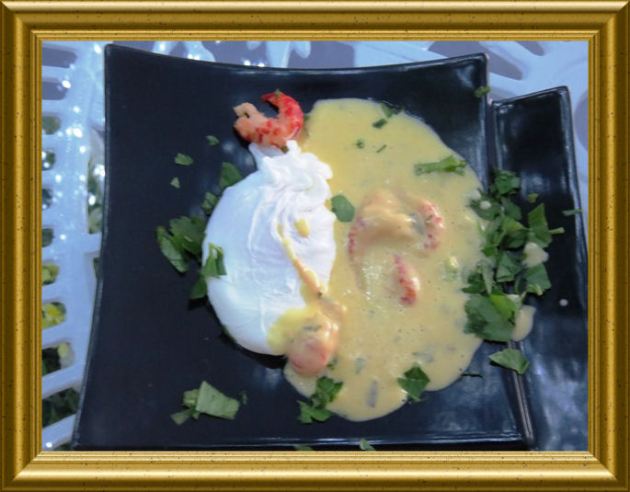 Oeuf florentine-Pochiertes Ei mitKrabben-Hollandaise aus der Taraland Lehrküche