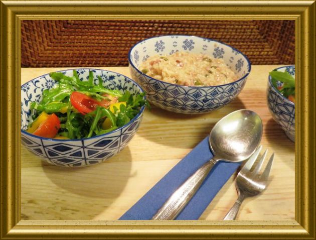 Tonno Risotto mit Rucolasalat aus der Taraland Lehrküche