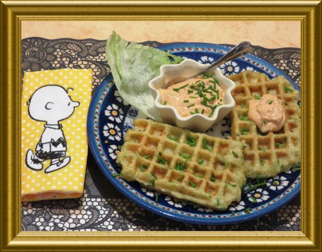 Waffeln mit Blumenkohl und Quarkdip aus der Taraland Lehrküche