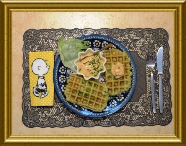 Waffeln mit Blumenkohl und Quarkdip aus der Taraland Lehrküche