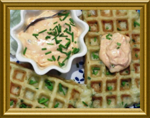 Waffeln mit Blumenkohl und Quarkdip aus der Taraland Lehrküche