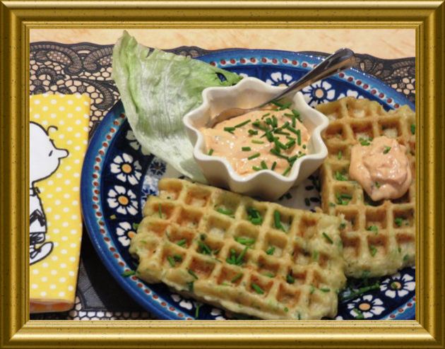 Waffeln mit Blumenkohl und Quarkdip aus der Taraland Lehrküche