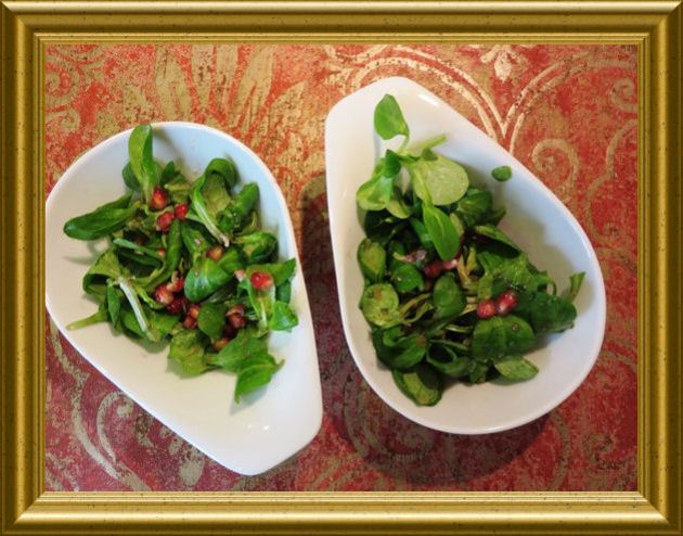Feldsalat mit Granatapfelkernen aus der Taraland Lehrküche