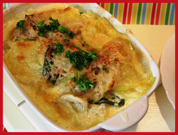 Hähnchen mit Kartoffelgratin aus der Taraland Lehrküche