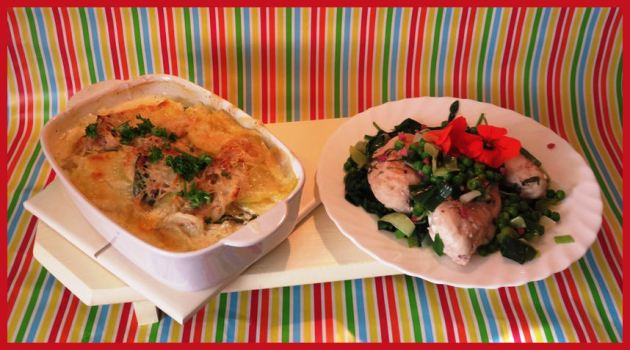 Hähnchen mit Kartoffelgratin aus der Taraland Lehrküche