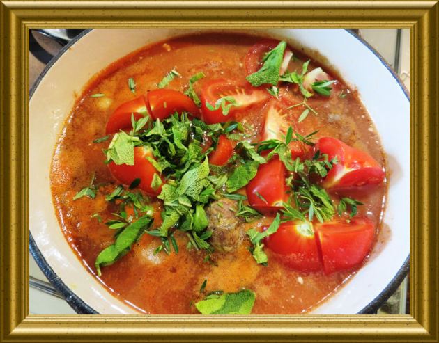 Osso Buco in Tomatensauce mit Kartoffelspalten aus der Taraland Lehrküche