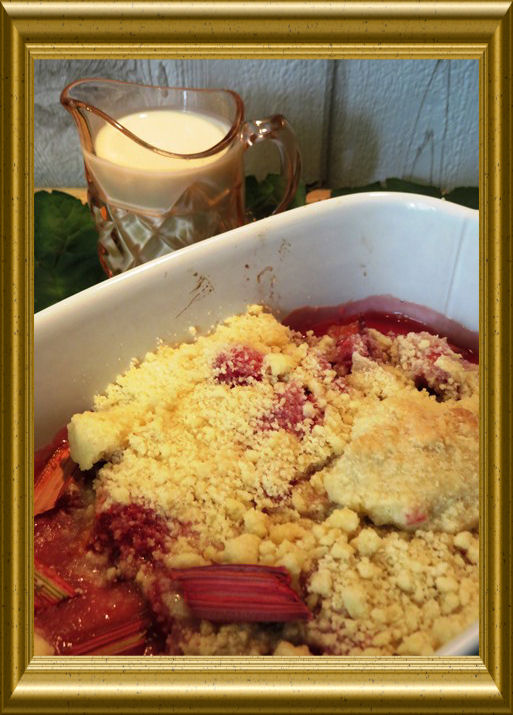 Rhabarber-Streusel- Auflauf aus der Taraland Lehrküche