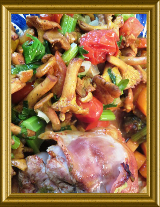 Geschmorte Kalbshaxe mit Pfifferlingen aus der Taraland Lehrküche