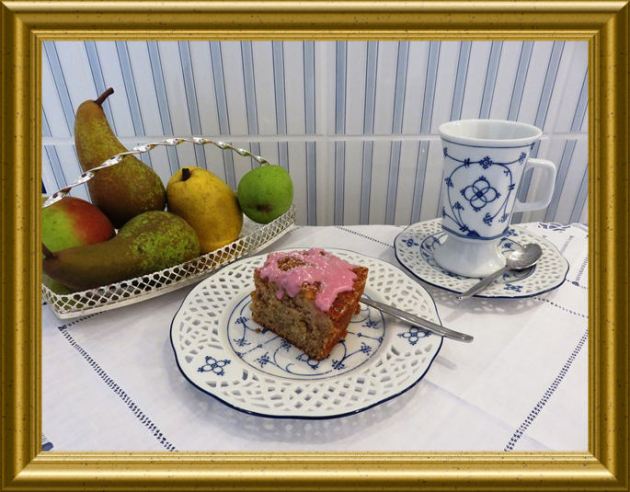 Rotweinkuchen mit Birnen aus der Taraland Lehrküche