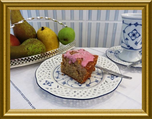 Rotweinkuchen mit Birnen aus der Taraland Lehrküche