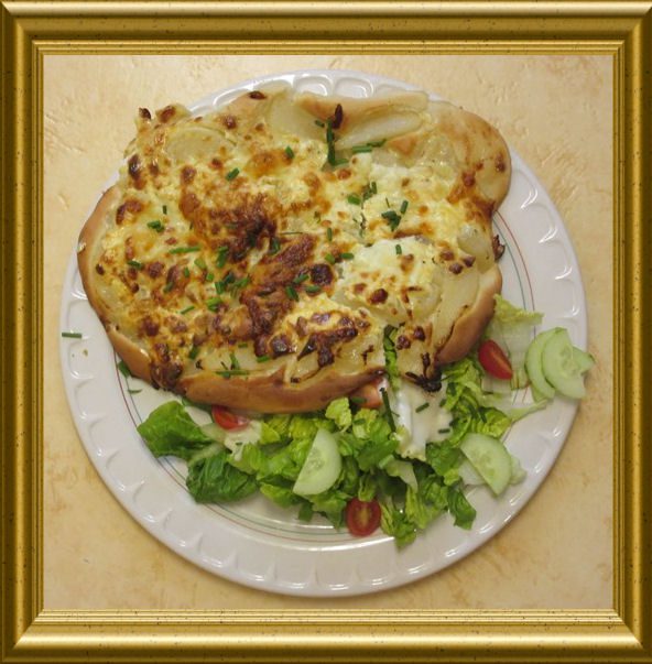 Flammkuchen mit Birnen aus der Taraland Lehrküche