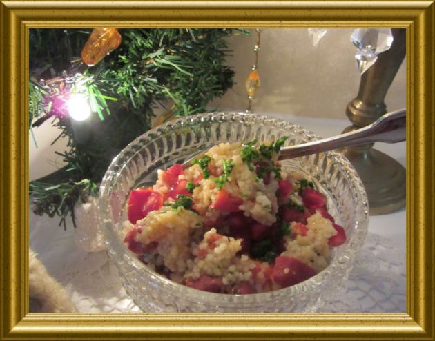 CousCous Salat mit Apfeltee Dressing aus der Taraland Lehrküche