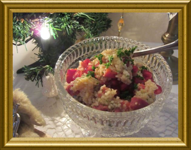 CousCous Salat mit Apfeltee Dressing aus der Taraland Lehrküche