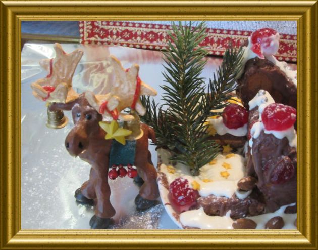 Nostalgieschlitten aus Lebkuchen aus der Taraland Lehrküche