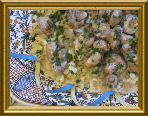 Champignon-Spätzle-Pfanne aus der Taraland Lehrküche