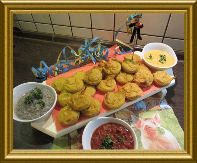 Kürbisküchlein mit Dip aus der Taraland Lehrküche