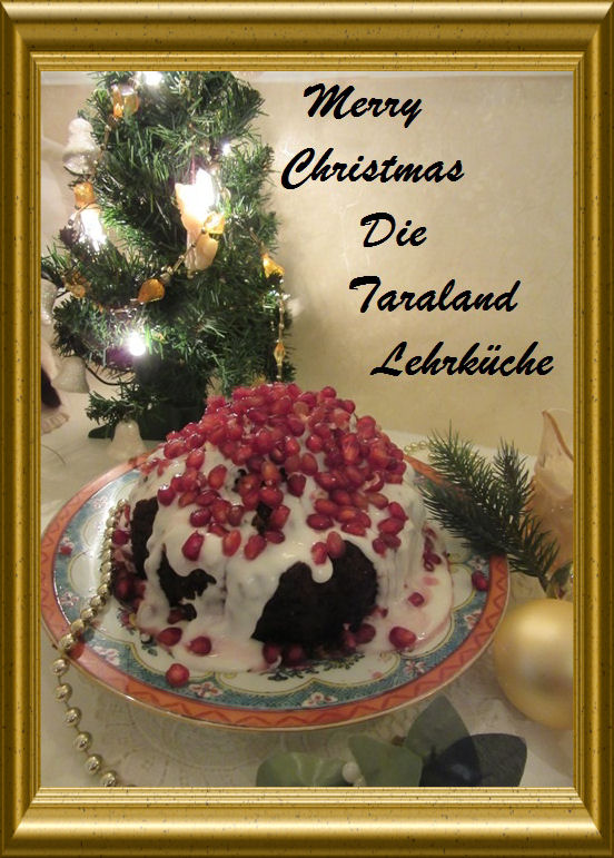Traditioneller Christmas Pudding mit Brandysauce aus der Taraland Lehrküche